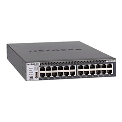 NETGEAR M4300-24X  24-port Stackable Layer 3 Fully Managed Switch with 24 x 10GBASE-T and 4 x SFP+ ports (half width)